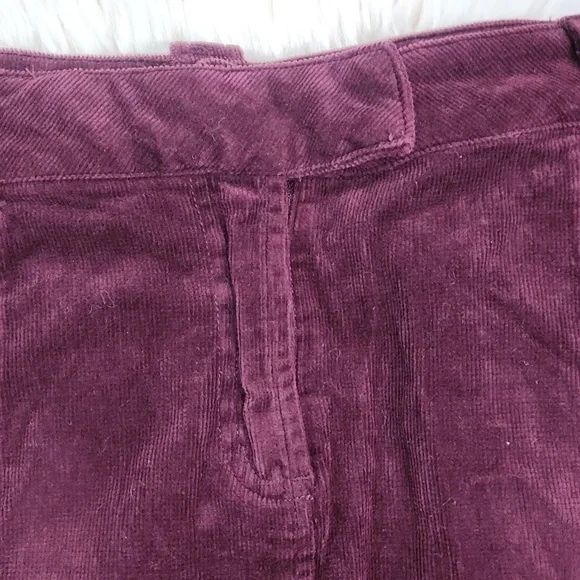 Y2K First Kiss Plum Corduroy Flared Midi Skirt - Picture 3 of 5